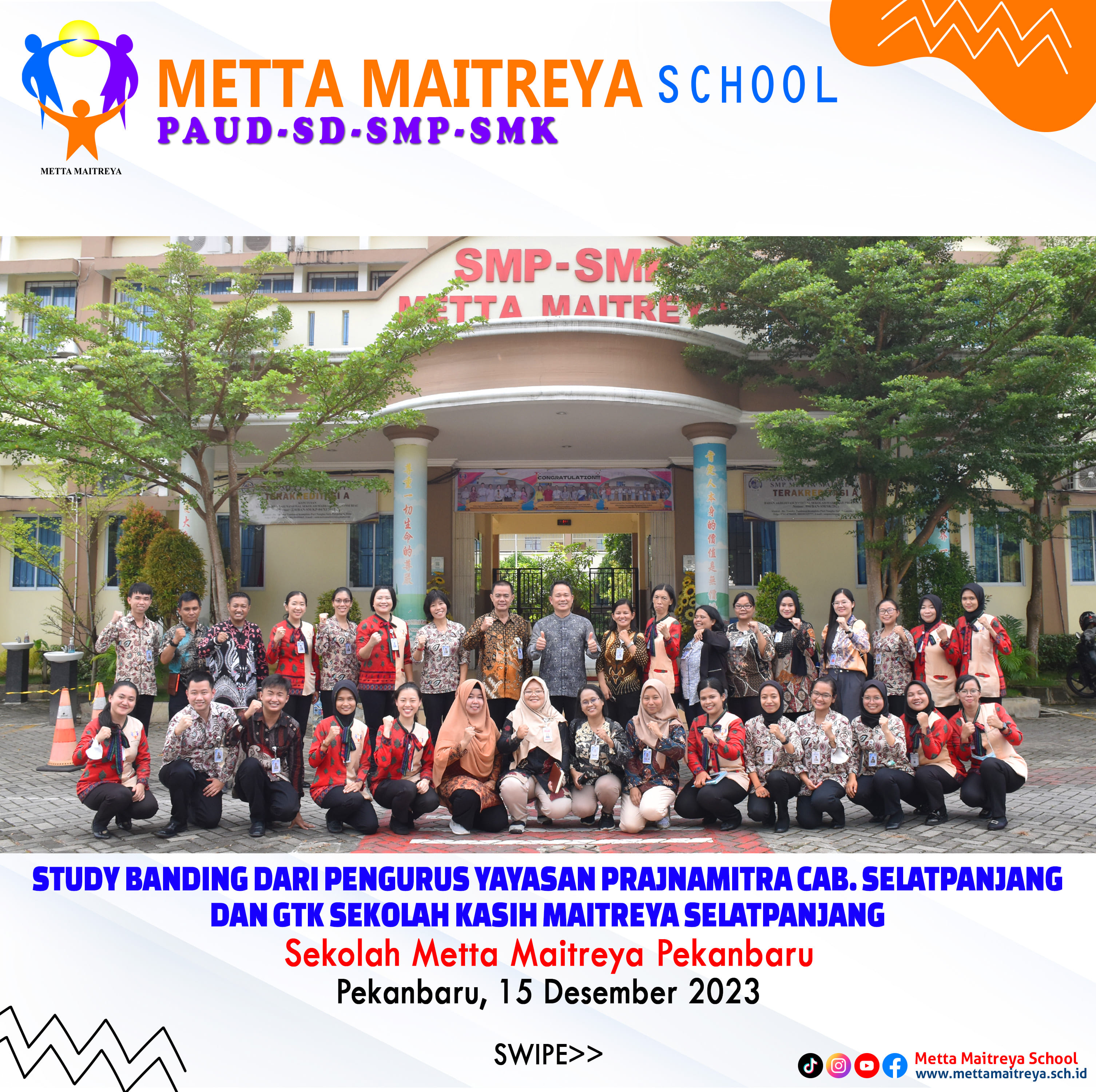 Study Banding Dari Pengurus Yayasan Prajnamitra Cab. Selatpanjang Dan GTK Sekolah Kasih Maitreya Selatpanjang